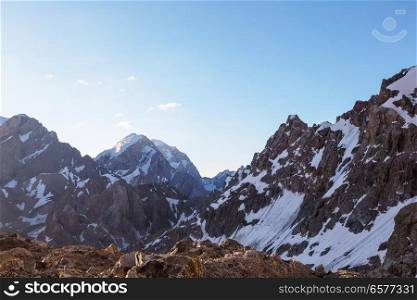 Beautiful landscape of Fann Mountains, Tajikistan