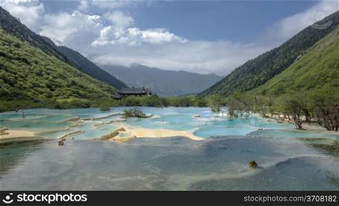 Beautiful landscape of Huanglong,,Sichuan,China