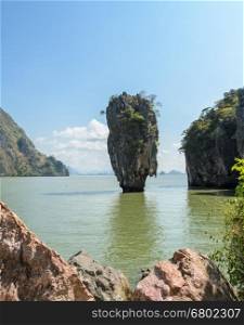 Beautiful landscape of James Bond Island or Koh Tapu in Phang Nga Bay, Thailand