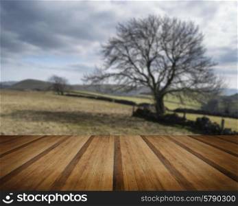 Beautiful landscape of Peak District in UK with famous stone walls concept image