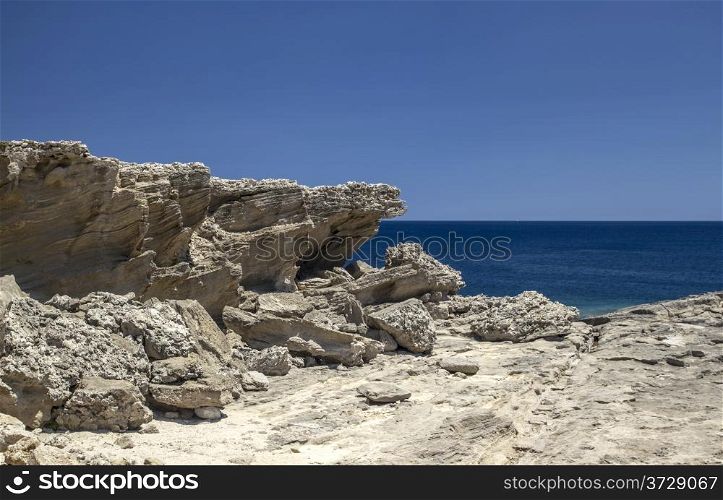Beautiful landscape of Rhodes island coast
