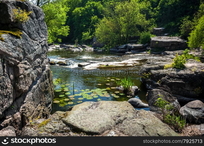 Beautiful landscape of Ukrainian canyon in Buki