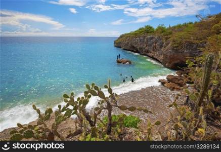 Beautiful landscape on the caribbean island, Curacao