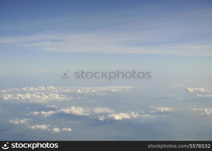 beautiful landscape outdoor in nature with white clouds