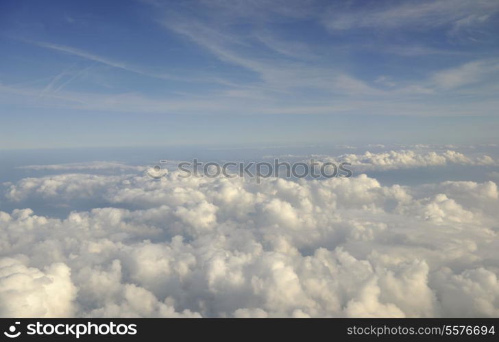 beautiful landscape outdoor in nature with white clouds