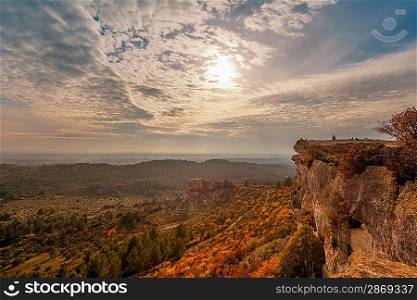 Beautiful landscape view at Les Baux-de-Provence, France