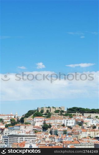 beautiful landscape view of Lisbon (Castle of Sao Jorge)