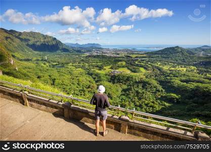 Beautiful landscapes in Oahu island, Hawaii