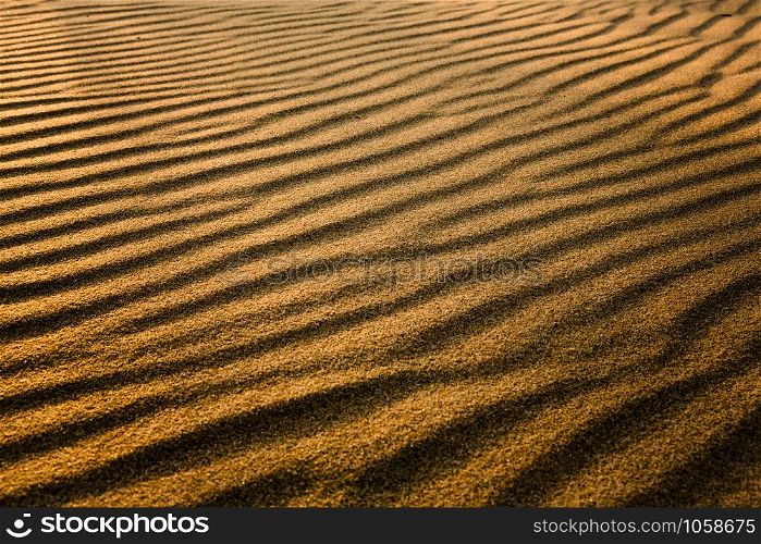 Beautiful lansdscape view of golden sand