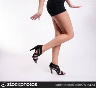 Beautiful legs in perfect shoes dancing
