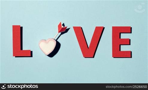 beautiful love composition isolated blue