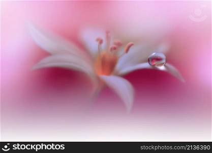 Beautiful Macro Shot of Magic Flowers.Border Art Design.Magic Light.Extreme Close up Photography.Conceptual Abstract Image.Violet and Red Background.Fantasy Art.Creative Wallpaper.Beautiful Nature Background.Amazing Spring Flower.Water Drop.Copy Space.