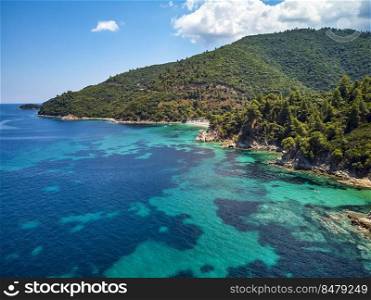 Beautiful Mediterranean coast line view