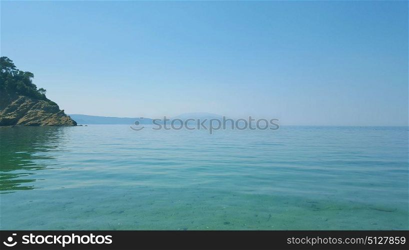 Beautiful Micros Aselinos beach on Skiathos island in Greece, summer day in June