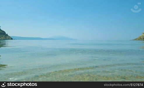 Beautiful Micros Aselinos beach on Skiathos island in Greece, summer day in June