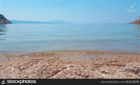 Beautiful Micros Aselinos beach on Skiathos island in Greece, summer day in June
