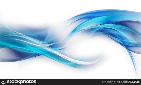 Beautiful Modern Background with Wavy Fractal Lines on White Background