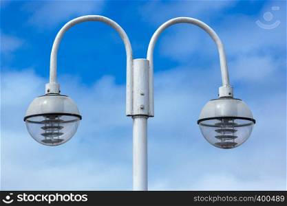 beautiful modern street lamp in the sky