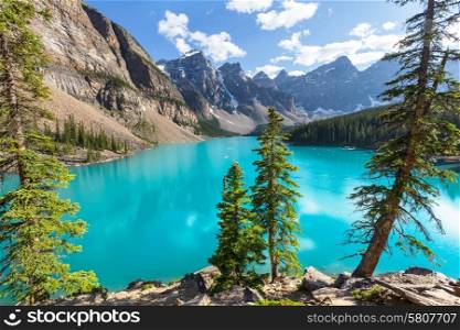 Beautiful Moraine lake in Banff National park,Canada