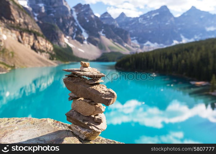 Beautiful Moraine lake in Banff National park,Canada