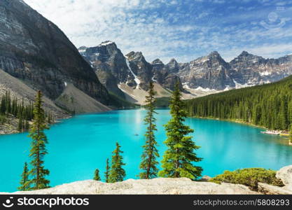 Beautiful Moraine lake in Banff National park, Canada