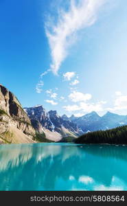 Beautiful Moraine lake in Banff National park, Canada