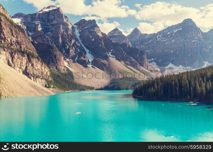 Beautiful Moraine lake in Banff National park, Canada