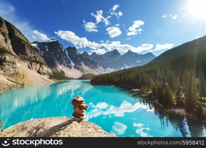 Beautiful Moraine lake in Banff National park, Canada