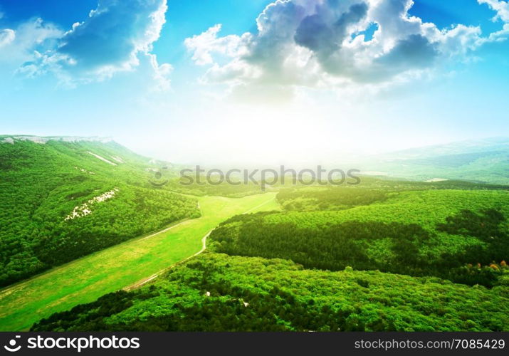 Beautiful mountain landscape. Composition of nature.