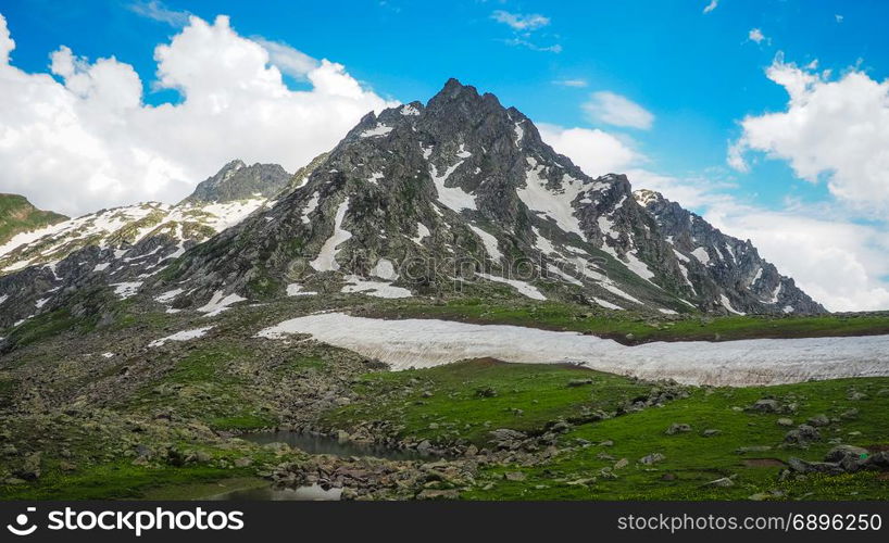 Beautiful mountain landscape of Sonamarg, Jammu and Kashmir state, India