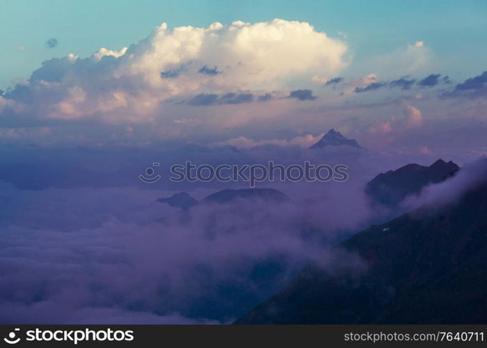 Beautiful mountain landscape of Svaneti, Georgia.