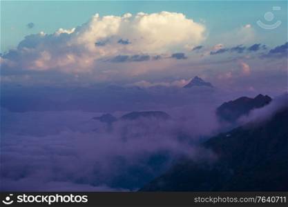 Beautiful mountain landscape of Svaneti, Georgia.