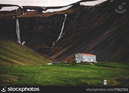 Beautiful mountain landscape of West Iceland in summer.