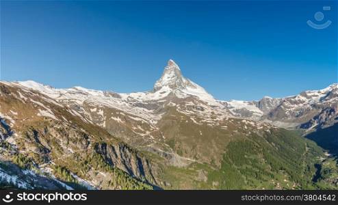Beautiful mountain Matterhorn, Alps, Zermatt, Switzerland