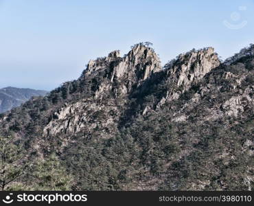 Beautiful mountain panorama in Seoraksan National Park, South Korea