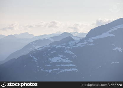 Beautiful mountain peak in North Cascade Range, Washington / USA