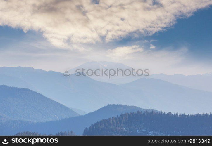 Beautiful mountain peak in  North Cascade Range, Washington,  USA