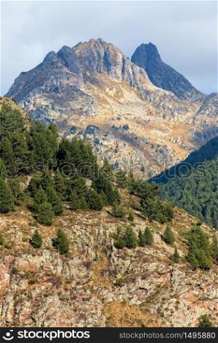 Beautiful mountain peaks in Andorra (Pyreness)