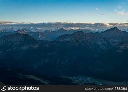 Beautiful mountain tour to the Aggenstein at sunset in the Tannheimer Tal