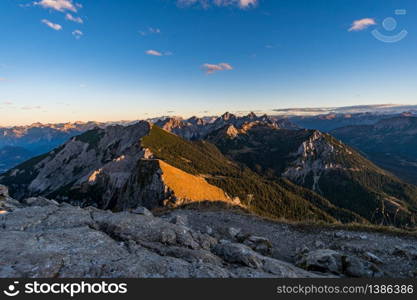 Beautiful mountain tour to the Aggenstein at sunset in the Tannheimer Tal