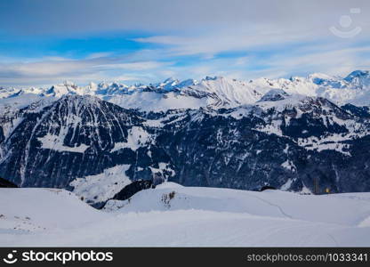 beautiful mountain view. Snow Mountain