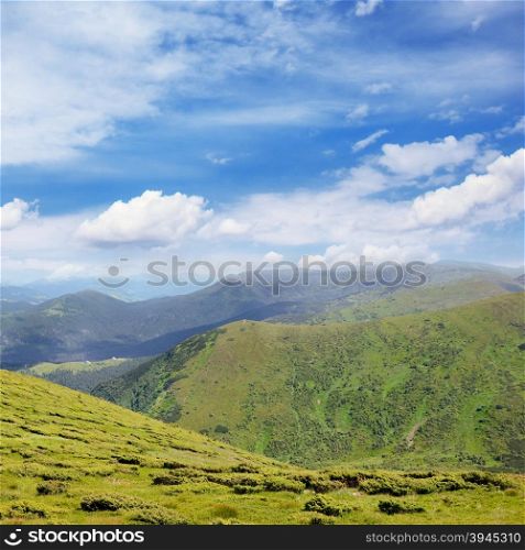 Beautiful mountains and blue sky