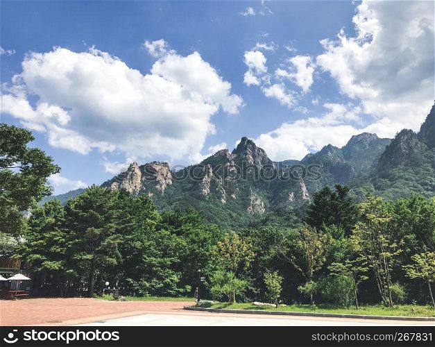 Beautiful mountains in Seoraksan National Park. Summer. South Korea