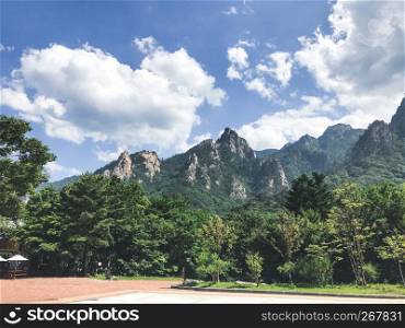 Beautiful mountains in Seoraksan National Park. Summer. South Korea