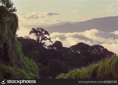 Beautiful mountains landscape in Costa Rica, Central America