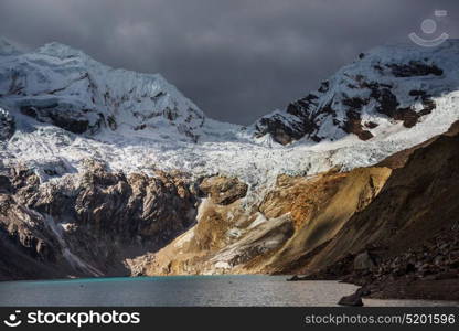 Beautiful mountains landscapes in Cordillera Huayhuash, Peru, South America