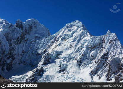 Beautiful mountains landscapes in Cordillera Huayhuash, Peru, South America