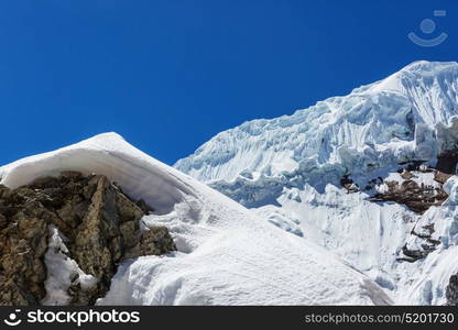 Beautiful mountains landscapes in Cordillera Huayhuash, Peru, South America