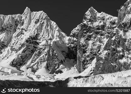 Beautiful mountains landscapes in Cordillera Huayhuash, Peru, South America