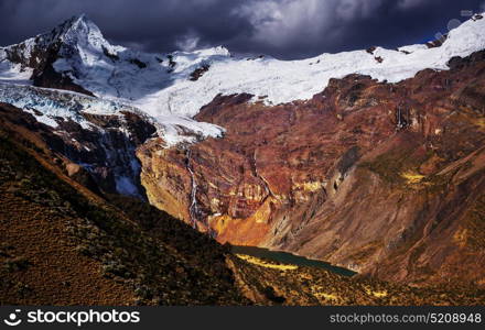 Beautiful mountains landscapes in Cordillera Huayhuash, Peru, South America